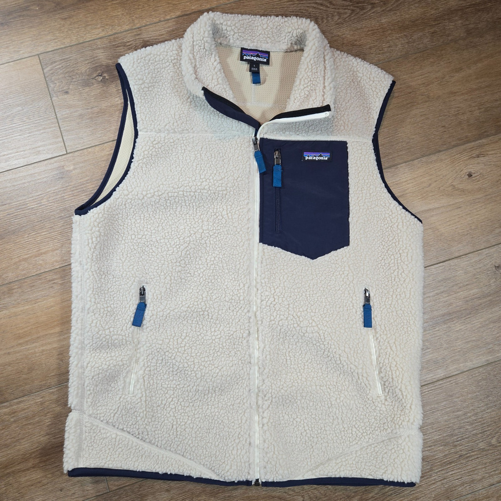 Patagonia Retro X Vest Mens L Deep Pile Fleece Full Zip Outdoor Hiking Gorpcore